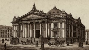 Bruxelles/Brussel: Børsen (litho) av European School