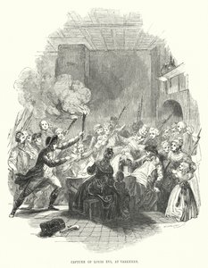 Fangst av Louis XVI ved Varennes (gravering) av European School