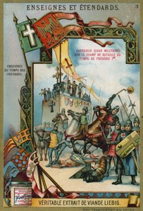 Carroccio på en slagmark fra Frederick I Barbarossas tid, 1100-tallet av European School