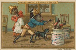 Cartoon African Falls into Leibig Meat Extract Jar av European School