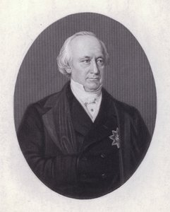 Christian Karl Josias von Bunsen , tysk diplomat og lærd (gravering) av European School