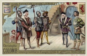 Christopher Columbus ført tilbake til Spania som fange, oktober 1500 av European School