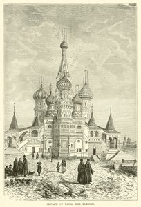 Vasili den salige kirke (gravering) av European School