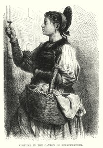 Kostyme i kantonen Schaffhausen (gravering) av European School