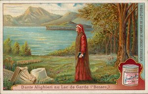 Dante ved Gardasjøen (kromolitho) av European School