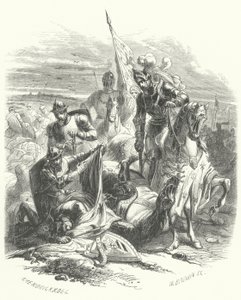 Døden til Anthony av Burgund, hertugen av Brabant, i slaget ved Agincourt av European School