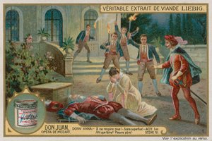 Commendatorens død (chromolitho) av European School