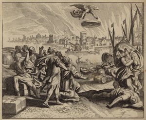 Doom of Babylon (gravering) av European School