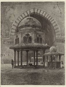 Egypt - Interiør av moskeen til Sultan Hassan av European School