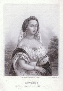 Keiserinne Eugenie, konsort av Napoleon I av Frankrike (gravering) av European School