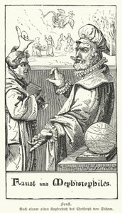 Faust og Mephistopheles (gravering) av European School