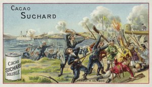 Kamper ved Taku, Kina, Boxer Rebellion, 1900 av European School