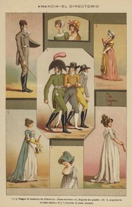 Frankrike, The Directory (farge litho) av European School