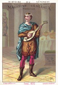 Frank, ca 800 e.Kr. (farge litho) av European School
