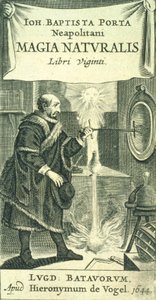 Frontispice til Magiae Naturalis Libri Viginti av Giovanni Battista della Porta, 1644 av European School