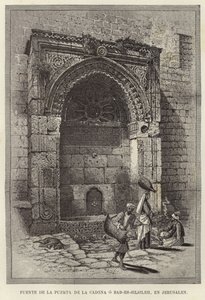 Fontenen til kjedens port eller Bab-Es-Silsileh, i Jerusalem av European School