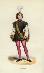 Gentilhomme (farget gravering) av European School