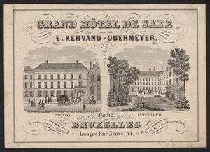 Grand Hotel De Saxe, E Kervand-Obermeyer, Brussel av European School