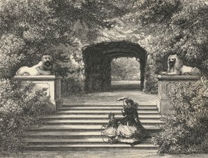 Thetis-hulen ved Sans-Souci (gravering) av European School