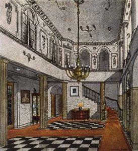 Hall (farge litho) av European School
