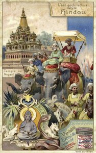 hinduistisk arkitektur; tempel i Nepal av European School