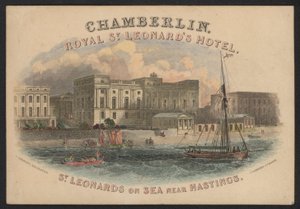 Hotel Trade Card (farget gravering) av European School