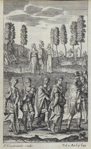 Illustrasjon for John Drydens oversettelse av Virgils Aeneid (gravering) av European School