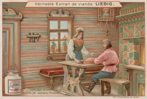 Inne i et bondehus i Russland av European School