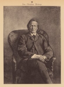 Jens Christian Hostrup , dansk poet og dramatiker (gravering) av European School