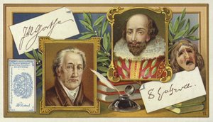 Johann Wolfgang von Goethe og William Shakespeare av European School
