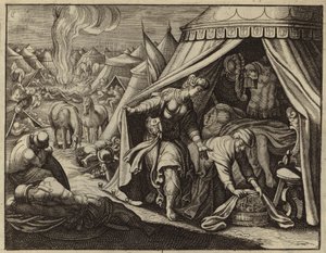 Judith med det halshuggede hodet til Holofernes (gravering) av European School