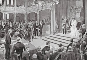 Kong Haakon avlegger eden av European School