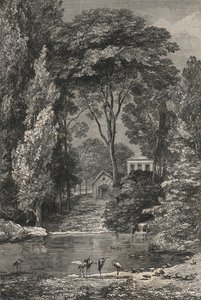 Den sveitsiske dalen i Jardin Des Plantes i Paris (gravering) av European School