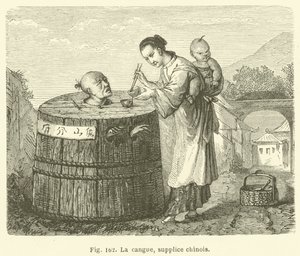 La cangue, supplice chinois (gravering) av European School