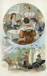 Damer nyter Suchard-kakao av European School