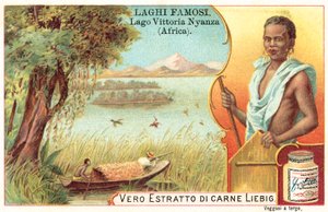 Victoriasjøen, Afrika (chromolitho) av European School