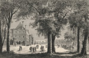 Le Luxembourg Au Temps De Marie De Medicis (gravering) av European School