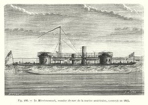 Miantonomoah, US Navy sjømonitor, bygget i 1865 (gravering) av European School