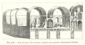 De gamles bad, etter et maleri oppdaget i Roma (gravering) av European School