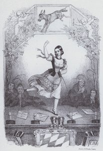 Lola Montez danser bayersk historie (litho) av European School