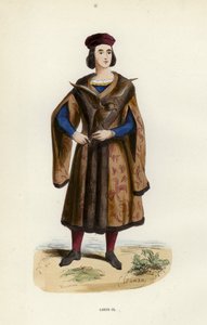 Louis IX (farget gravering) av European School