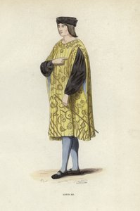 Louis XII (farget gravering) av European School