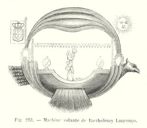 Machine volante de Barthelemy Lourenco (gravering) av European School