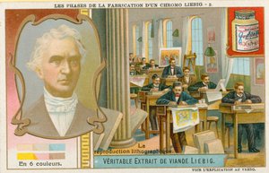 Lage en Liebig-kromolitografi av European School