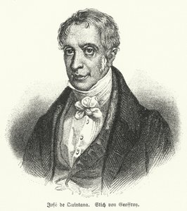 Manuel Jose Quintana , spansk poet (litho) av European School