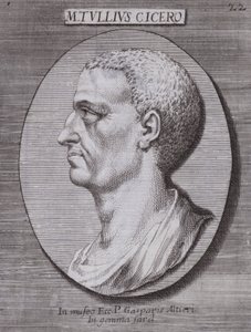 Marcus Tullius Cicero , romersk filosof, politiker, lærd og orator (gravering) av European School