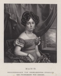 Marie, storhertuginne av Mecklenburg-Strelitz (litho) av European School