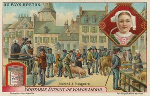 Marked i Plougastel (chromolitho) av European School