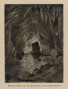 Mullerdom og Petrusfelsen (Muller Hall og Petersklippen), Skokjan-hulene, Slovenia (farget gravering) av European School