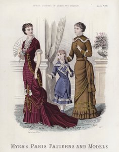 Myras Paris-mønstre og modeller (farget gravering) av European School